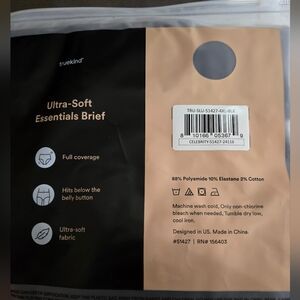 True Kind Ultra-Soft Essential Brief Compression Underwear Size 4XL; 3 Pair